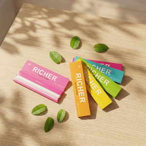 Papel de fumar Richer King Size Slim, paquete de 6 colores sin filtros - Product Image 1