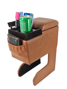 Factory Direct Sell Universal Car Armrest Box with Large Space and Ashtray Storage Box Interior Kits PVC Material - Product Image 5