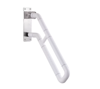 Barre d'appui pliable en acier inoxydable avec design moderne, écologique et antidérapante, à fixer au mur pour les toilettes et les salles de bain