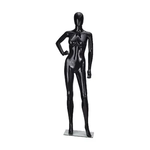 Wholesale Abstract Full-body Female Mannequin Fashion Standing Dummy Plastic Women Model PP Material For Clothes Windows Display
