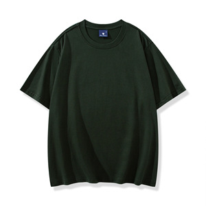 T-shirt uni en pur coton 190g à col rond, style transfrontalier, taille européenne standard, manches courtes, coupe ample, vierge pour publicité - Product Image 6