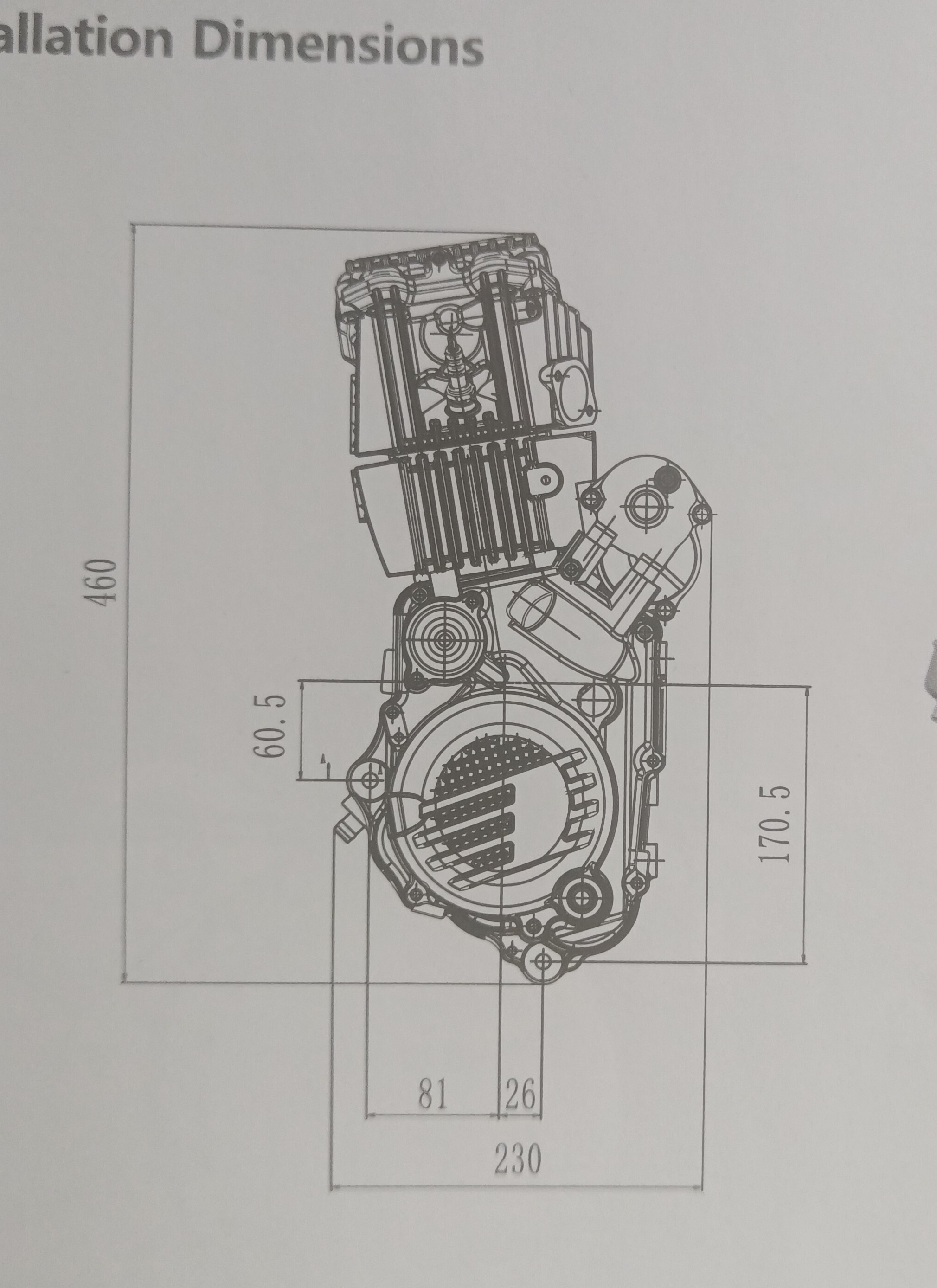 Zongshen 190CCエンジン ZS190CC 電子始動 1気筒 空冷 4ストローク
