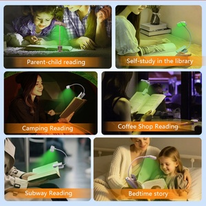 Lampe de lecture LED USB portable rechargeable EGH, double tête pliable, avec clip, pour usage intérieur, marque-page, lecteur de livre pour la France - Product Image 3