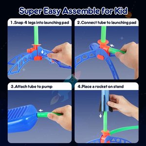 Colorful Foam <strong>Rockets</strong>, Fun Outside Games Activities Toy <strong>Rocket</strong> Launcher for Boy Girl Toddler 3 4 5 6 7 Year Old - Product Image 4