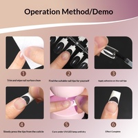 Extensions d'ongles portables sans couture exclusives transfrontalières, style français, faux ongles transparents, capsules pré-fabriquées pour nail art
