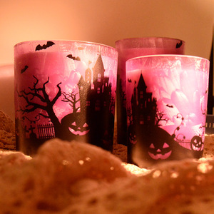 Bougie parfumée cylindrique vintage pour la décoration d'Halloween, parfum pour les fêtes d'Halloween - Product Image 2