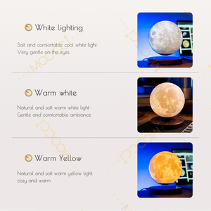 Café Wohnzimmer Schlafzimmer Innenbereich Nachtlicht Tischlampe Magnetische Levitation Schwebende LED 14CM Mond Modern Büro Hotel Zuhause Licht - Product Image 6