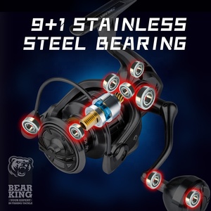 Carrete de Spinning 1000-6000 9+1BB de la Tienda Oficial BEARKING, Resistente al Agua Salada, Freno de Carbono, Manivela Izquierda para Pesca en Mar y Río - Product Image 4