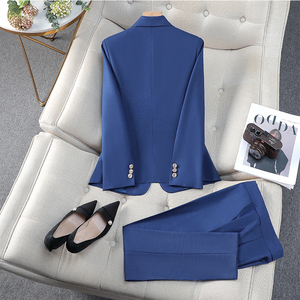 <span class=keywords><strong>Traje</strong></span> de verano de gama alta para <span class=keywords><strong>mujer</strong></span> con chaqueta fina, monos pequeños profesionales, aspecto informal elegante para el trabajo y el uso diario - Product Image 4