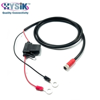 Kabel Konektor Sirkular M8 3 Pin Female, Pigtail Lurus, Kabel Terpasang, Satu Ujung, 3m dengan Kabel Tambahan untuk Sensor