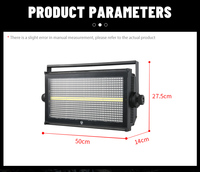 Pack de 10 projecteurs stroboscopiques LED de scène 280W 960 RGBW 8+8 segments DMX512 avec flight case
