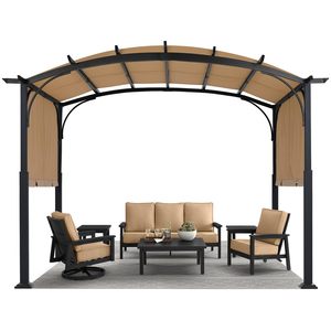 Dwoo Outdoor Retractable Shade Canopy Waterproof Polyester Steel Patio Metal <b>Garden</b> Pergola DWG0001-TD Retractable Pergola DWG00 - Product Image 3