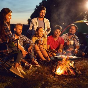 Équipement de cuisson au feu de camp, support de foyer extérieur, trépied de <span class=keywords><strong>camping</strong></span> portable en fonte, trépied de cuisson pour le <span class=keywords><strong>camping</strong></span> - Product Image 2