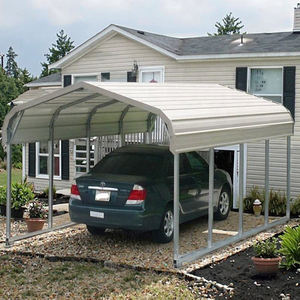 Bas prix 11x19 FT métal étanche Durable résistant au vent demi-couvert <span class=keywords><strong>Garage</strong></span> préfabriqué toit arqué pour RV camping-car - Product Image 1