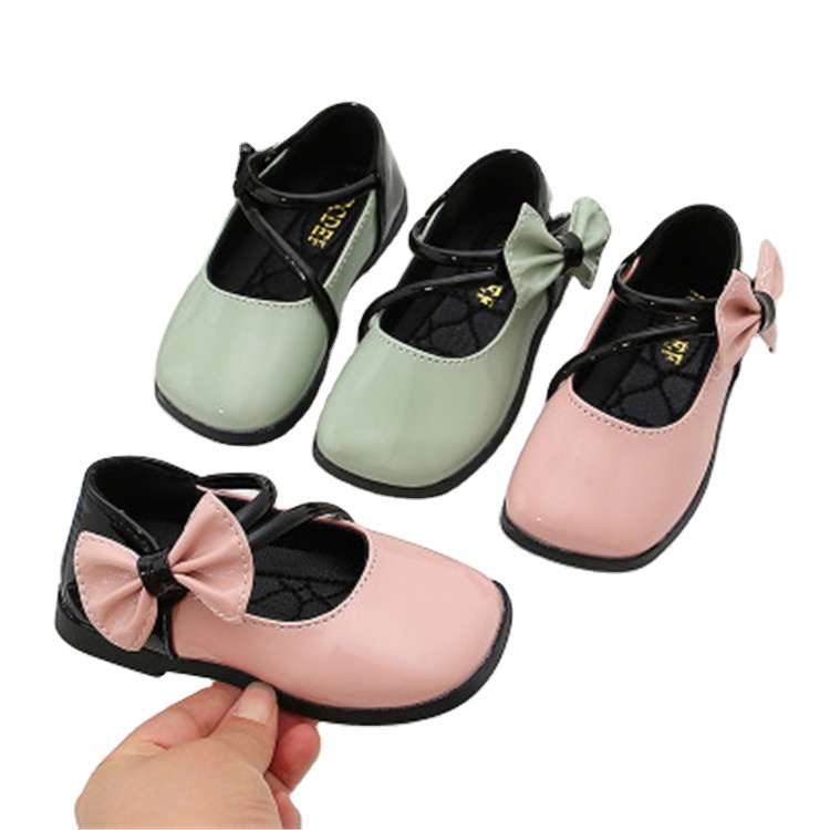 Новый дизайн для девочек, для выступлений; Модельные туфли; Детская обувь на плоской подошве с украшением; Цвета в Корейском стиле для детей из искусственной кожи; Обувь для танцев WM848