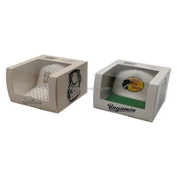 Caja de Cartón Negra Impresa Personalizada con Ventana Transparente de PVC Curvada y Diseño de Cierre a Presión, Adecuada para Empaque de Sombreros y Regalos