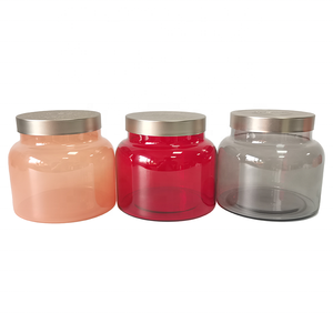 18Oz Độc Đáo Biểu Tượng Tùy Chỉnh Đen Trắng Đỏ Apothecary Nến Lọ Thủy Tinh Nến Container Với Kim Loại Và Gỗ Nắp - Product Image 1