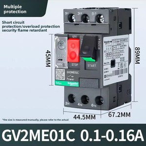Schneider MPCB Moteur C/B 3P <span class=keywords><strong>GV2ME20</strong></span> GV2ME01/02/03/04/05/06/07/08/10/14/16/32 Disjoncteur de protection du moteur - Product Image 2