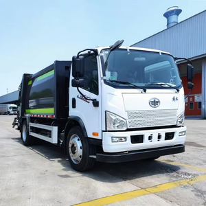 Jiefang J6F balayeuse camion à ordures transmission manuelle carburant diesel Euro 4 capable de transporter deux poubelles nationales 240L-Nouveau - Product Image 1