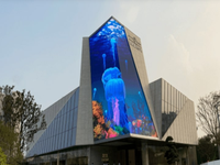 Grand écran vidéo LED, mur vidéo, écran TV extérieur haute définition, affichage 3D, panneau d'affichage numérique 3D, publicité, mur vidéo pour bâtiment