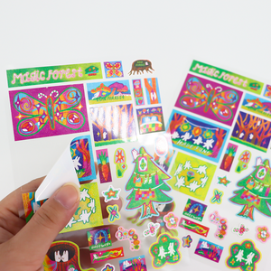 可爱动漫贴纸纸包定制卡通设计期刊剪贴簿和瓶子装饰 - Product Image 2