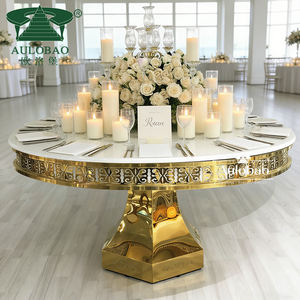 Muebles para Banquetes de Hotel, Mesas Redondas de Comedor para Bodas con Base de Acero Inoxidable Negro - Product Image 3