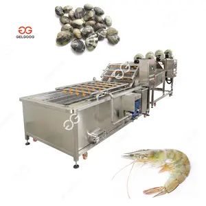 Electric Bubble Washer Vegetables Washer Mussel Cleaning Equipment Scallop Shrimp Washing Machine