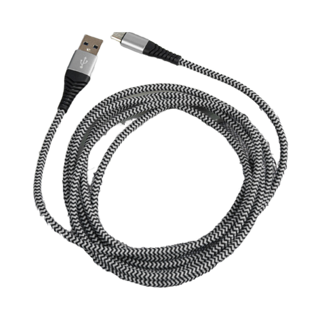 Factory Price 6ft Braided Metal Nylon USB Type-C Micro USB 3A Fast Charger Cable for iPhone Android Camera Computer Includes Box