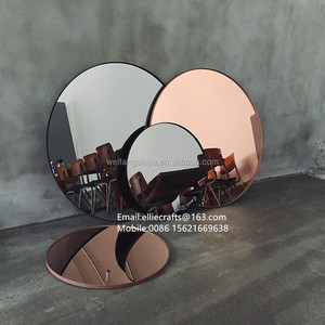 Gương Tròn Không Khung Màu Xám Và Đồng Bán Chạy Thiết Kế Lớn Gương Trang Trí Tường Phòng Tắm Hình Bán Nguyệt 60x60 - Product Image 5