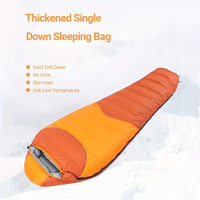 Sac de couchage enveloppe en duvet d'oie tissu en nylon confortable et léger pour le camping et l'extérieur style momie-10F à 650FP