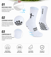 Calcetines de Fútbol Personalizados con Agarre, Transpirables, Antideslizantes, Ecológicos, para Exteriores, con Puño en la Parte Inferior, Unisex, Tipo Tubo