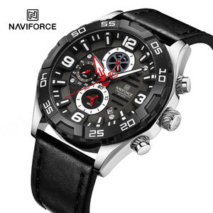 Nuevo Reloj de Cuarzo NAVIFORCE 8043 BGNB para Hombre, con Esfera Verde, Fecha Completa, Correa de Cuero, Regalo para Hombre - Product Image 1