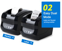 Imprimante thermique d'étiquettes Bluetooth XP-365B X Printer 20-80mm, imprimante thermique sans fil pour téléphone avec Android/iOS