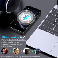 Tam dokunmatik ekran ve 32GB depolama ile MP207 Android MP4 çalar WiFi akışı için etkin kayıpsız müzik FM radyo App indirme