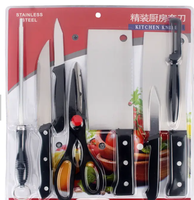 Ensemble de couteaux de cuisine 8 pièces cadeaux promotionnels bon marché ensemble de couteaux de chef en acier inoxydable Vente en gros populaire