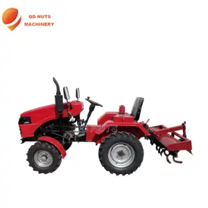 Factory Directly Provide for 4 wheels diesel farm garde tractor 20hp 4x4 mini Walking Tractor Brush Rotary power Tiller