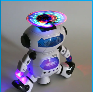Caja <span class=keywords><strong>de</strong></span> Color 60 por 360 grados <span class=keywords><strong>de</strong></span> rotación con luces Led Robot <span class=keywords><strong>de</strong></span> baile electrónico juguete adecuado <span class=keywords><strong>para</strong></span> <span class=keywords><strong>niños</strong></span> <span class=keywords><strong>de</strong></span> <span class=keywords><strong>3</strong></span> <span class=keywords><strong>a</strong></span>ños 15*8cm Unisex - Product Image 2