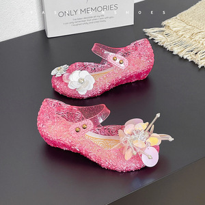 Breathable Soft Sole Children <b>Sandals</b>, Summer <b>Closed</b> <b>Toe</b> Baby Girls New Princess Jelly Shoes - Product Image 2