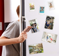 Cadre photo magnétique en plastique acrylique transparent de 2,36 x 3,54 pouces, petit cadre photo magnétique pour réfrigérateur