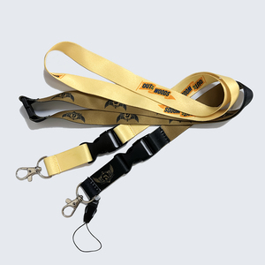 Wholesale Custom Logo Printed Nylon Polyester Keychain Lanyard Strap Insurance Target End Dye Sublimation Promotional Lanyards