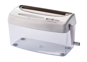 Distruggidocumenti Manuale per Casa, da Tavolo, per Carta/CD/DVD/Carte, Taglio Incrociato, Contenitore Polvere, 3,3 L, Compatto, Personalizzazione Colore - Product Image 2