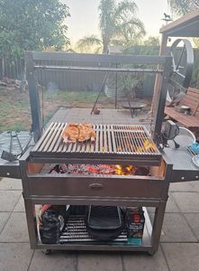 Parrilla Argentina de Acero Santa Maria para Asados al Aire Libre, Parrilla de Carbón para Uso Doméstico, Acero Inoxidable - Product Image 2