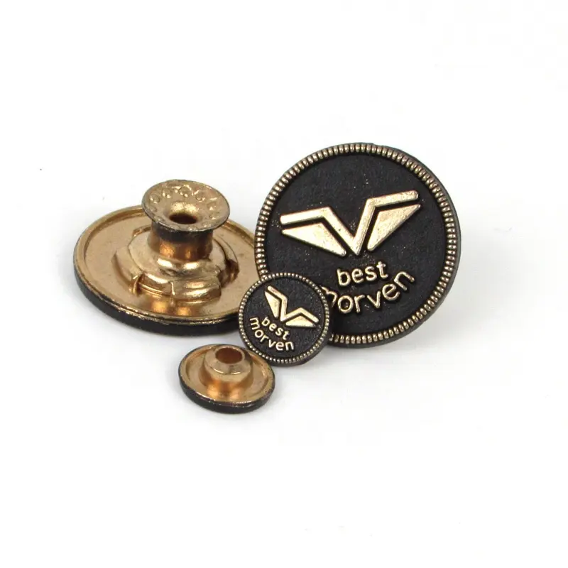 Custom Private Brand Name Logo Design Jeans Button