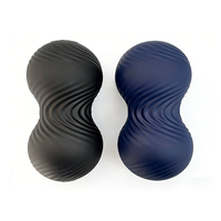 Balle de massage double en forme de lacrosse en forme de cacahuète, pour le fitness et le sport, en matériau PU, imperméable, durable, pour la relaxation musculaire