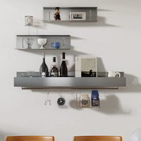 Étagère murale de rangement en acier inoxydable, porte-gobelets, présentoir pour cuisine, usage commercial, salon