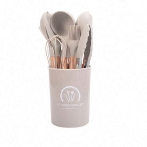 Chufei Kitchen Accessories Cooking <b>Tools</b> <b>Silicone</b> Utensil Set of 33 Pieces with Storage Bucket Color Box - Product Image 5