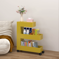 Chariot de rangement portable et mobile en fer forgé, meuble décoratif créatif, table d'appoint pour le rangement alimentaire, personnalisation usine