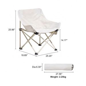 Versatile Modern Ultralight Iron Outdoor Furniture Portable Folding <b>Backpacking</b> Camp Chair - Product Image 2