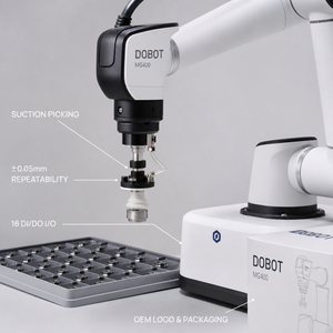 <span class=keywords><strong>Robot</strong></span> industriel 4 axes MG400 avec moteur PLC, capacité de charge/décharge de 750g, pour la préhension de petites pièces, cobot avec capteurs de sécurité, système complet - Product Image 5