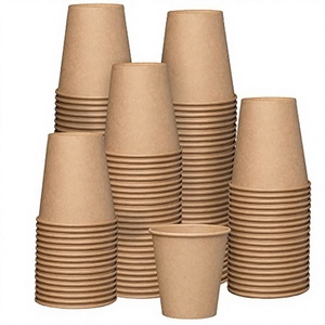 ANZHU BIO-01 Eco-Friendly Food Grade Single Wall Kraft Craft Paper <b>Cups</b> Rose Red Biodegradable Compostable <b>Disposable</b> Custom - Product Image 3